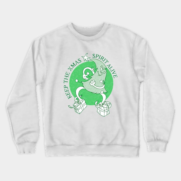 RETRO XMAS CARTOON | Keep the xmas spirit alive Crewneck Sweatshirt by magicrooms